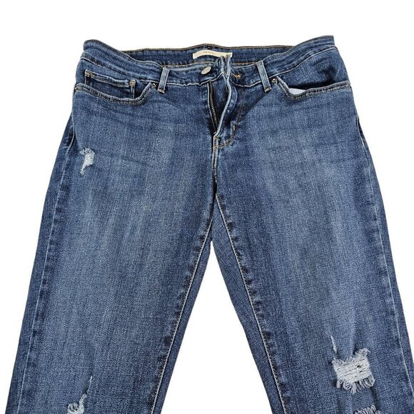 Levi’s Women’s 711 Skinny Distressed Ripped Medium Wash Blue Jeans – Size 29 - Picture 10 of 16